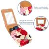 Rose and Butterflies Lip Gloss Holder with Mirror, Portable Lipstick Case view 4