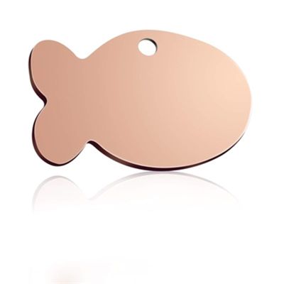 LIANYG 2-Piece Dog ID Tags with Engraving, Fish Rose, Size L