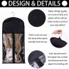10 Hair Extension Storage Bags with Wooden Hangers (Black) view 2