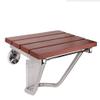 ZJYWMM Folding Wall-Mounted Shower Seat, Solid Wood, Red Wood Color, 30 x 25.8 cm view 1