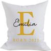 EZYshirt Personalized Birth Pillowcase with Monogram, Name Pillow, Baby Birth Gift, One Size view 1