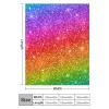 Multicolor Glitter Rainbow Gradient Plush Flannel Fleece Throw Blanket, 60" x 80" view 2