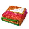 Multicolor Glitter Rainbow Gradient Plush Flannel Fleece Throw Blanket, 60" x 80" view 3