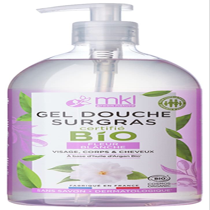MKL Green Nature Organic Shower Gel with White Flowers, 1 L