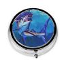 Marlin Artwork Round Pill Case for Purse and Travel view 1