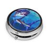 Marlin Artwork Round Pill Case for Purse and Travel view 2