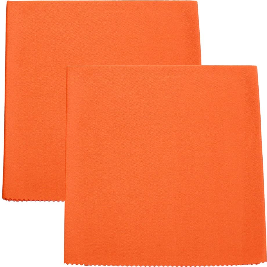argus XXL Eyeglass Cleaning Cloths, 2-Pack, 30 x 40 cm, Washable, Orange