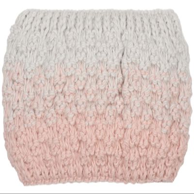 styleBREAKER Women's Knitted Ombré Rice-Stitch Headband, Rose-Light Gray