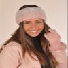 styleBREAKER Women's Knitted Ombré Rice-Stitch Headband, Rose-Light Gray view 2