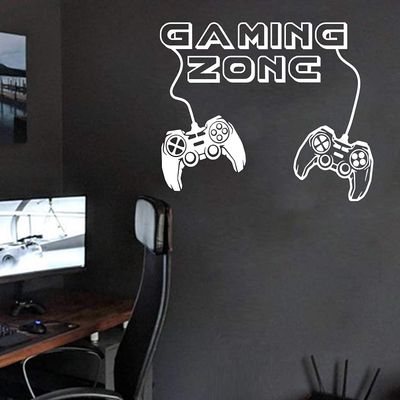 Large Gaming Zone Gamepad Controller Wall Decal, 112 x 94 cm