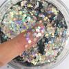 Plum Flower 3 mm Nail Art Glitter Sequins, Laser Silver, Eco-Friendly PET, 8 g (Laser Red, 8 g) view 3