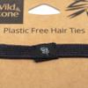Wild & Stone 6-Pack Biodegradable Plastic-Free Hair Ties, Organic Cotton & Natural Rubber, No-Crease Ponytail Holders (Black) view 4