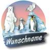 Samunshi Polar Bear Penguins Personalized Door Sign Wall Sticker, 40 x 40 cm view 1