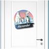 Samunshi Polar Bear Penguins Personalized Door Sign Wall Sticker, 40 x 40 cm view 2