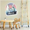 Samunshi Polar Bear Penguins Personalized Door Sign Wall Sticker, 40 x 40 cm view 4