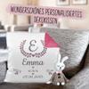 Personalized Baby Cushion with Filling, Pink Back, 40 x 40 cm view 4