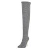 CHICMARK Women's Sexy Over-the-Knee Boots with Stiletto Heel (Silver, 43) view 1
