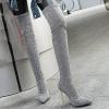 CHICMARK Women's Sexy Over-the-Knee Boots with Stiletto Heel (Silver, 43) view 4