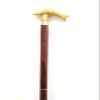 Wooden Cane with Fish Handle, Antique Victorian Style, Golden Brown view 3