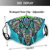 Elephant Indian Bohemian Boho Face M-A-S-K with 2 Filters, Washable, Reusable, for Men and Women view 2