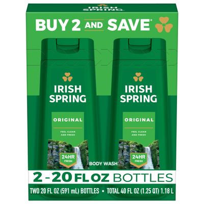 Irish Spring Original Clean Body Wash for Men, 20 fl oz (Pack of 2)