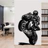 Zdklfm69 Motorcycle Racer Helmet Wall Decal, Vinyl Wall Sticker for Boys' Bedroom, 78 x 123 cm view 1