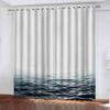 DSVNNZ 3D Blackout Curtains, Opaque Polyester, Sea Landscape Print, 2 Panels, 183 x 275 cm view 1