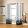 DSVNNZ 3D Blackout Curtains, Opaque Polyester, Sea Landscape Print, 2 Panels, 183 x 275 cm view 2