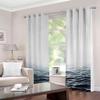 DSVNNZ 3D Blackout Curtains, Opaque Polyester, Sea Landscape Print, 2 Panels, 183 x 275 cm view 3