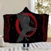 doyouwantmore Printed Flannel Hooded Blanket, Viking Tattoo Print, Wearable Nap and Travel Blanket for Children and Adults view 2