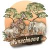 Safari Animals Personalized Name Sticker, 15 x 15 cm view 1