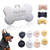 Personalized Stainless Steel Dog Tag, Engraved ID Tag, Rose Gold Fish Design view 2