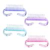 PKOUVOO 4-Piece Nail Brush Set, Plastic Handles, 4 Colors view 2