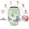 Floral Butterfly Baby Car Seat Canopy view 4