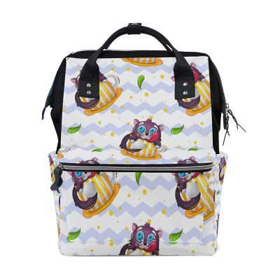 LDIYEU Cat Diaper Bag Travel Backpack, Large Capacity