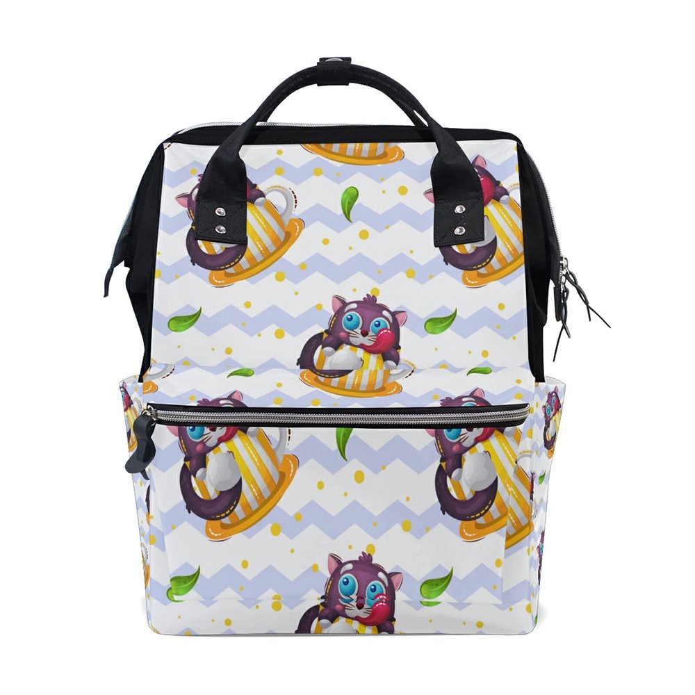 LDIYEU Cat Diaper Bag Travel Backpack, Large Capacity