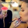 MEECAA 1 Rose-Shaped Makeup Brush with Clear Case, Gold view 3