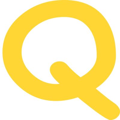 Kleckerliese Q Letter Sticker, 8 cm, Yellow