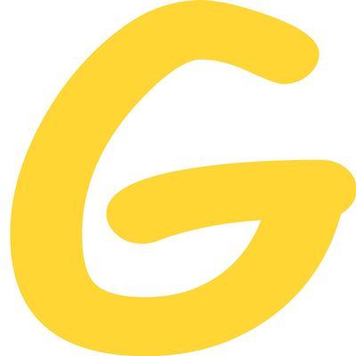 Kleckerliese Letter Sticker G, 8 cm, Yellow