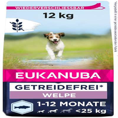 Eukanuba Grain-Free Fish Puppy Food for Small and Medium Breeds, 12 kg