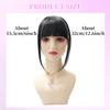 Dsoar Human Hair Clip-In Bangs, Thick Straight Fringe, 1B Black view 3