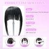 Dsoar Human Hair Clip-In Bangs, Thick Straight Fringe, 1B Black view 4