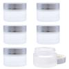 YHSWIN 6-Pack 30 mL Cosmetic Glass Jars, Empty Frosted-Glass Cream Containers, Refillable, with Silver Lids view 1