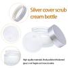 YHSWIN 6-Pack 30 mL Cosmetic Glass Jars, Empty Frosted-Glass Cream Containers, Refillable, with Silver Lids view 3