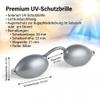 B&S Breitfeld & Schliekert UV Protection Goggles for Tanning Beds & Beach, Silver, Unisex (1 pc) view 2