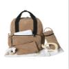 VERTBAUDET Travel Corduroy Diaper Backpack, Hazelnut, One Size view 1