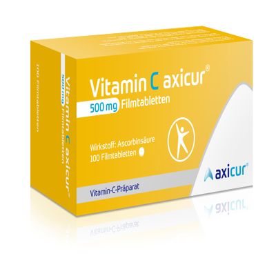 AXICUR Vitamin C 500 mg Film-Coated Tablets for Vitamin C Deficiency and Imm