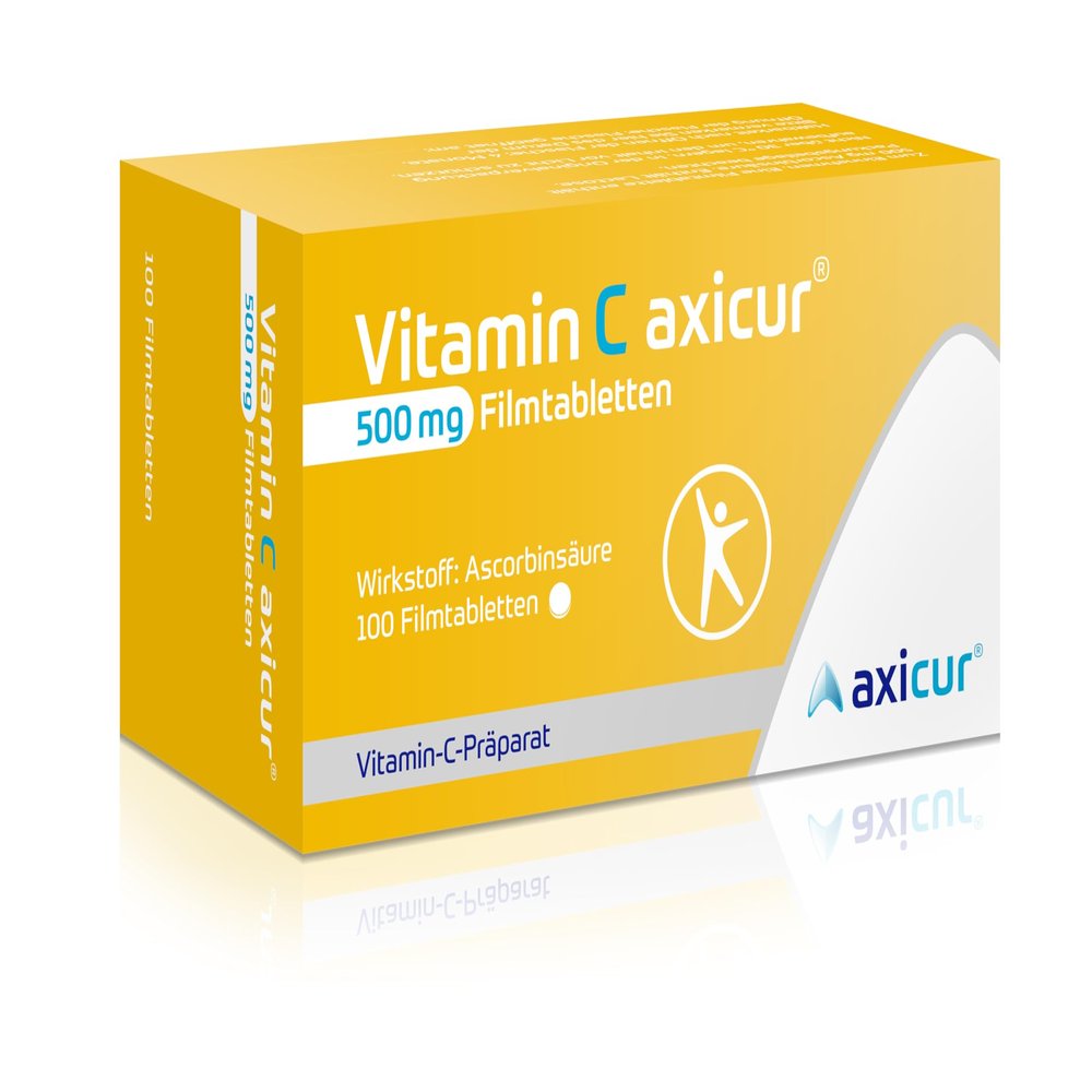 AXICUR Vitamin C 500 mg Film-Coated Tablets for Vitamin C Deficiency and Imm