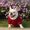 Classic Dog Sweater Winter Warm Coat, Christmas Costume, M Red Wine view 3