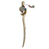 Ethnic-Style Alloy Hair Stick with Tassels, Gold-Colored view 1